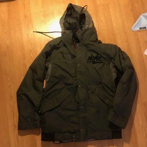 Nomis Ski Snowboard Jacket camo hood